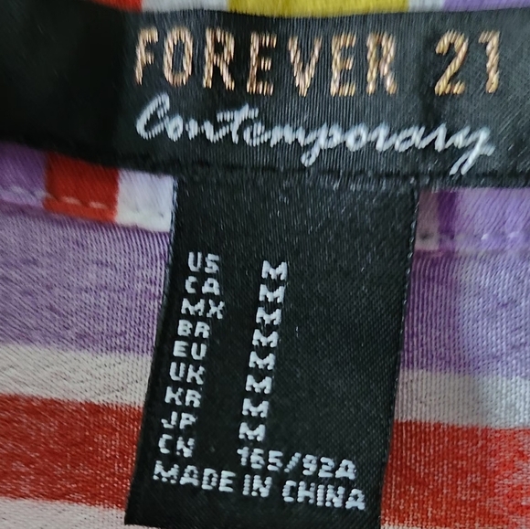 Forever 21 Colorful Striped Button-Down Shirt - Picture 5 of 5